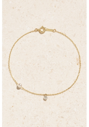 Mizuki - 14-karat Gold, Pearl And Diamond Bracelet - One size
