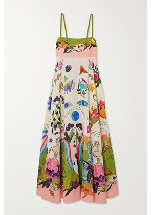ALÉMAIS - + Net Sustain + Meagan Boyd Evergreen Printed Linen Midi Dress - Multi - UK 6,UK 8,UK 10,UK 12,UK 14