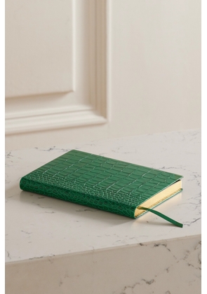 Smythson - Mara Croc-effect Leather Notebook - Green - One size