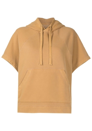 Osklen short-sleeved drawstring hoodie - Brown