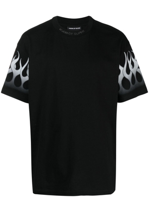 Vision Of Super logo-print cotton T-shirt - Black