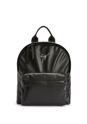 Giuseppe Zanotti Bud logo-embroidered leather backpack - Black
