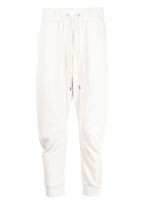 Attachment drawstring-waist track pants - White