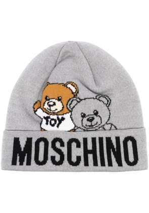 Moschino Teddy Bear-motif beanie - Grey