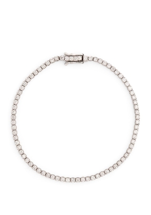Shay White Gold And Diamond Single Line Thread Bracelet