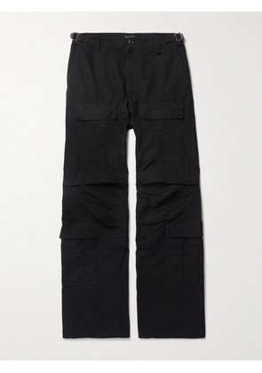 Balenciaga - Wide-Leg Cotton Cargo Trousers - Men - Black - XS