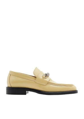Burberry Leather Barbed-Wire Loafers