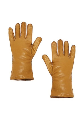 Clyde Undone Seam Classic Gloves in Camel - Tan. Size 6.5 (also in ).