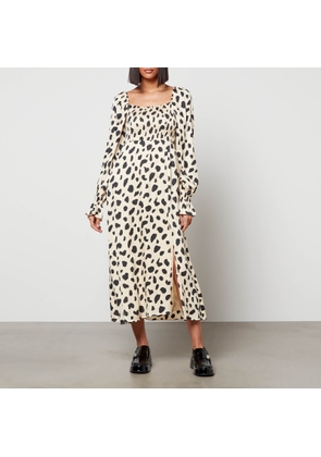 Kitri Women's Jolene Animal Spot Shirred Dress - Animal Spot - UK 8