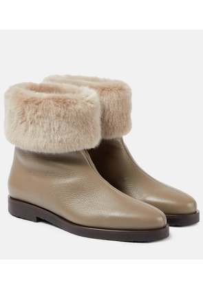 Toteme The Off-Duty faux fur-lined leather boots