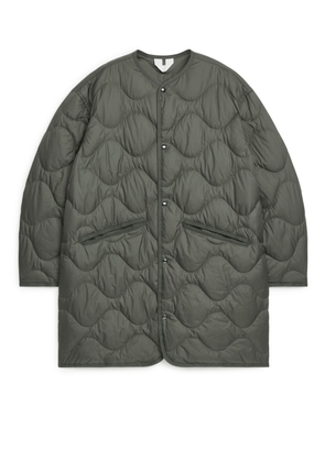 Quilted Down Liner Coat - Green