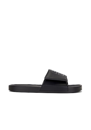 Givenchy Slide Scratch Flat Sandal in Black & White - Black. Size 42 (also in 41, 43, 44, 45).