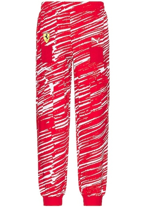 Puma Select Ferrari x Joshua Vides Race Pants in Red - Red. Size L (also in M).