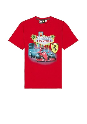 Puma Select Ferrari x Joshua Vides Tee in Red - Red. Size L (also in M, S, XL/1X).