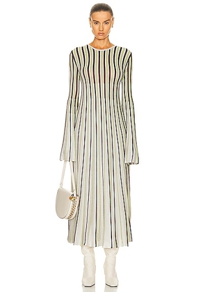 Stella McCartney Lurex Knit Long Dress in Multicolor - Ivory. Size XS (also in M, S).