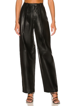 LPA Amalia Leather Pant in Black. Size XS.