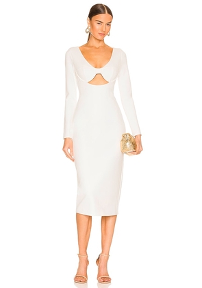 NBD Gracen Midi Dress in White. Size XS.