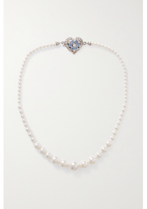 Alessandra Rich - Silver-tone, Pearl And Crystal Necklace - One size