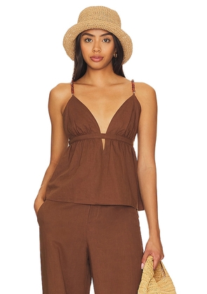 CAMI NYC Rose Tortoise Shell Cami in Chocolate. Size XL.