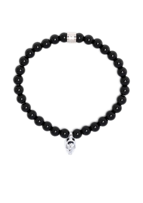 Northskull skull-charm beaded bracelet - Black