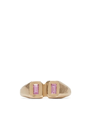 SEB BROWN 9kt yellow gold pink sapphire ring