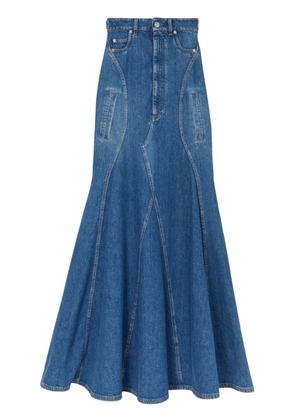 Burberry stonewashed denim maxi skirt - Blue