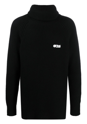 Gcds ribbed-knit roll neck jumper - Black