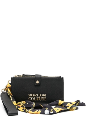 Versace Jeans Couture Chain Couture scarf-detail wallet - Black