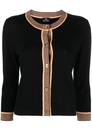 PS Paul Smith two-tone knit cardigan - Black