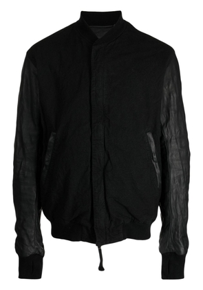 Boris Bidjan Saberi collarless zipped lightweight jacket - Black