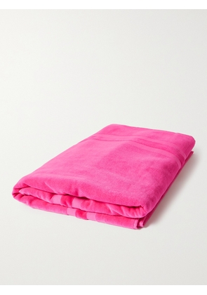 Balenciaga - Logo-Jacquard Cotton-Terry Beach Towel - Men - Pink