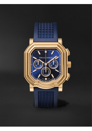 Gerald Charles - Maestro 3.0 Automatic Chronograph 39mm 18-Karat Rose Gold and Rubber Watch, Ref. No. GC3.0-RG-01 - Men - Blue