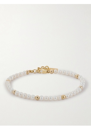 éliou - Lim Gold-Plated Pearl Bracelet - Men - White