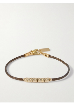 éliou - Alik Gold-Plated and Cord Bracelet - Men - Brown