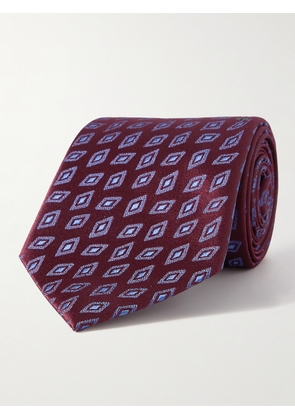 Charvet - 8.5cm Silk-Jacquard Tie - Men - Burgundy