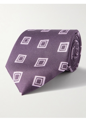Charvet - 8.5cm Silk-Jacquard Tie - Men - Purple