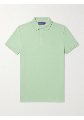 Ralph Lauren Purple Label - Logo-Embroidered Cotton-Piqué Polo Shirt - Men - Green - S