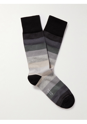 Paul Smith - Erwin Striped Cotton-Blend Socks - Men - Black
