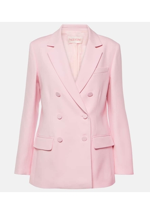 Valentino Double-breasted wool and silk blazer