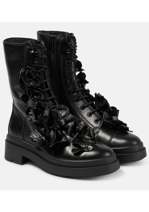 Jimmy Choo Nari Flowers leather combat boots