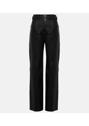 Stouls Benny high-rise leather straight pants