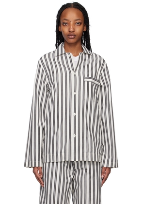 Tekla White & Black Oversized Pyjama Shirt