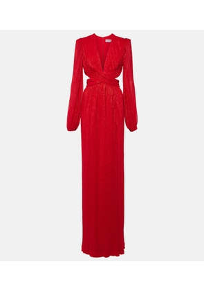 Rebecca Vallance Samantha cutout plissé gown