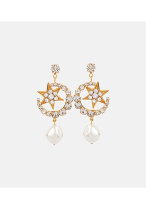 Jennifer Behr Kepler embellished gold-plated drop earrings