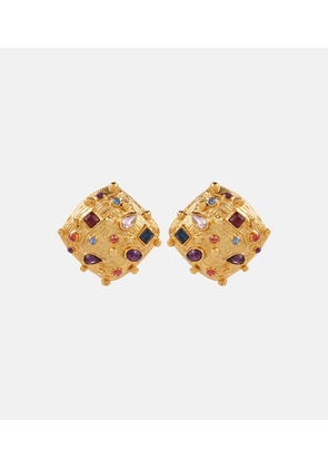 Jennifer Behr Deon embellished gold-plated earrings