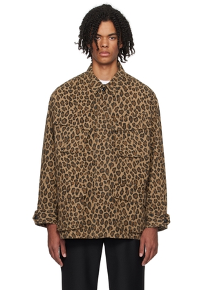 WACKO MARIA Brown Leopard Jacket