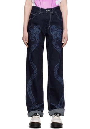 Charles Jeffrey LOVERBOY Blue Art Jeans