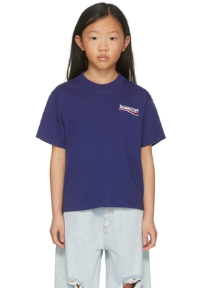 Balenciaga Kids Kids Blue Political Campaign T-Shirt