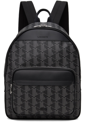 Lacoste Black 'The Blend' Monogram Backpack
