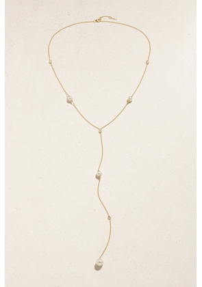 Mizuki - 14-karat Gold, Diamond And Pearl Necklace - One size